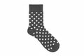 Polka Dot Socks - Charcoal & White